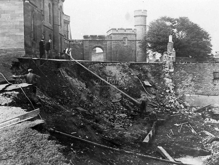 Landslide Inverness Castle 1930s