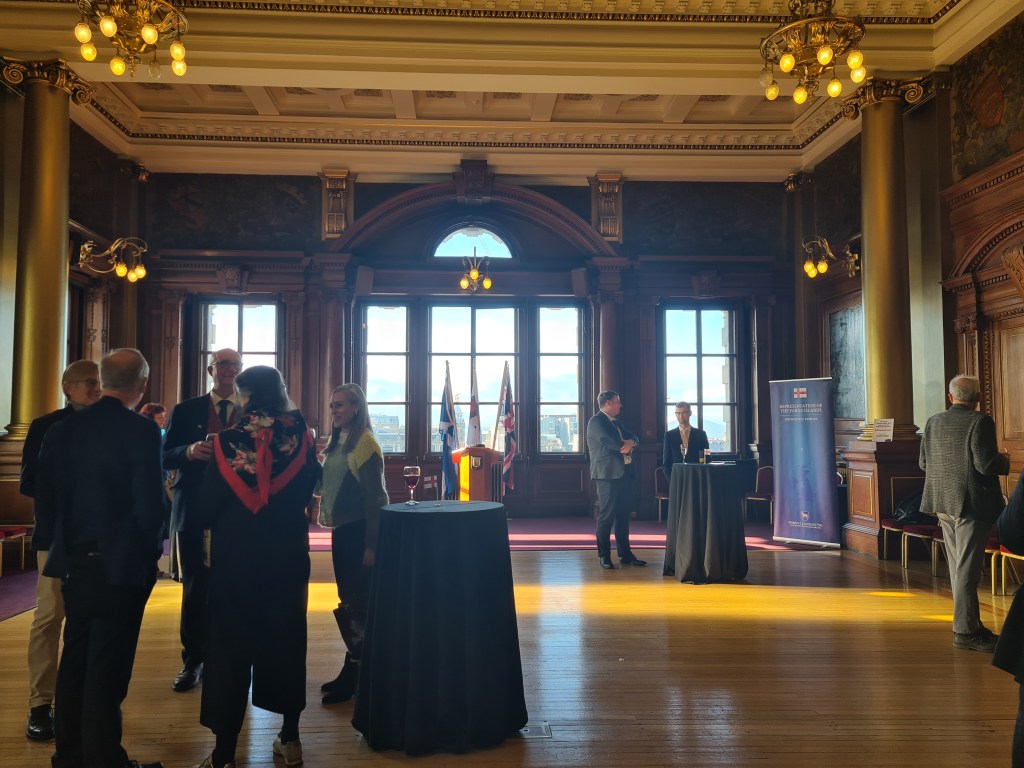 Inside Edinburgh City Chambers at the Faroese Flag Day reception