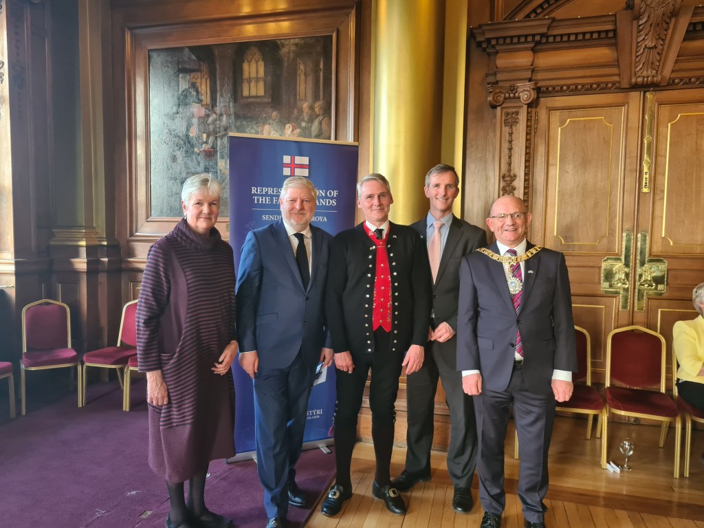 Speakers at the Faroese Flag Day reception in Edinburgh